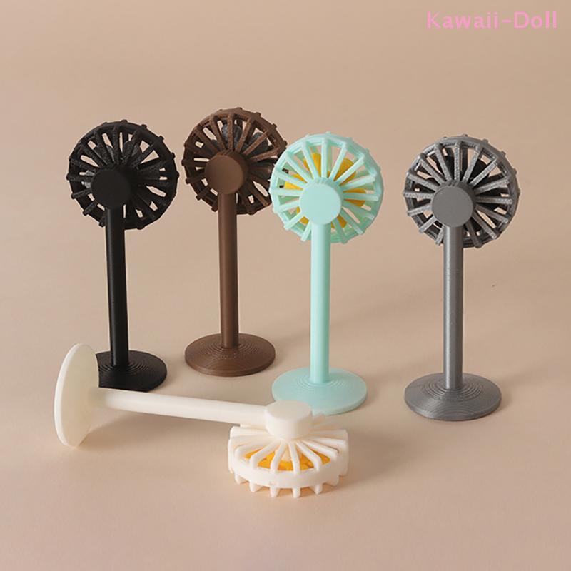 [DO]1/12 Dollhouse Miniature Simulation Floor Fan Model Dollhouse Furniture Decoration Dolls House Scene Pretend Play Toy[DO]