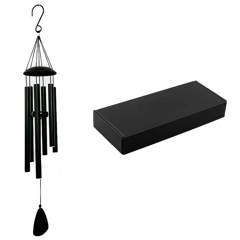 New Metal Windchime Aluminum Windbell Wind Chimes 6 Rods Chimes Home Decoration Craft Outdoor Garden Patio Notes Zen Meditation