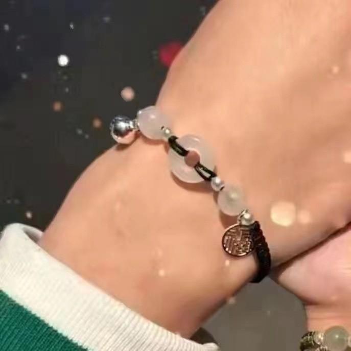 Регулируемый Простой Модный Тренд Черный Веревочный Браслет Для Пар Ручная Работа Подарок