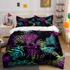 "Colorful Zebra Print Home Decor Set" Bedding Set with 1 Duvet Cover 2 Pillowcases Single Double King Queen, Gift