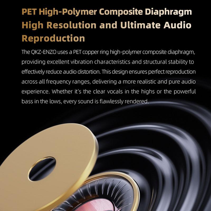 QKZ Super Bass Wired Earphones ENZO Headset 3.5MM In-Ear Earbuds With HD Microphoen Noise Cancel Headphone Cable Control