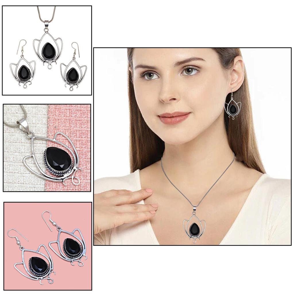 Черный кулон на позвоночнике с драгоценными камнями, ювелирные изделия ручной работы ко Дню святого Валентина, золото