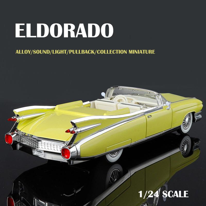 Моделирование 1:24 1959 Eldorado Большой Рокет Классические Легкосплавные Автомобили Модель Коллекция Украшение Детская Игрушка Модель Миниатюрный Автомобиль