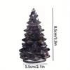 1Pc Natural Stone Crystal Resin Christmas Tree For Home Decor, Bring Good Luck, Healing, And Energy Balance