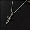 Hip Hop Nail Rose Necklace Zinc Zinc Alloy Cross Pendant Necklace Personality   Party