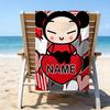 1pc PUCCA2 Beach Towel with Custom Name, Beach/Swimming/Bath/Picnic/Camping Towel, Suitable for Seaside Beaches