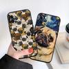 LO27 Cute Pug Dog Soft Shell Phone Case for Xiaomi Poco C40 C50 C51 C55 C65 C71 C75 F3 F5 F6 F7 M2 M3 Pro Ultra