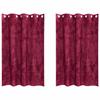 Velvet Curtains with Curtains 2 pcs Burgundy 175 x 140 cm Velvet