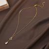 Titanium Steel Double Gourd Necklace Female Ins Happy Lucky Fulu Gourd Versatile Temperament Collarbone Chain Light Luxury Design