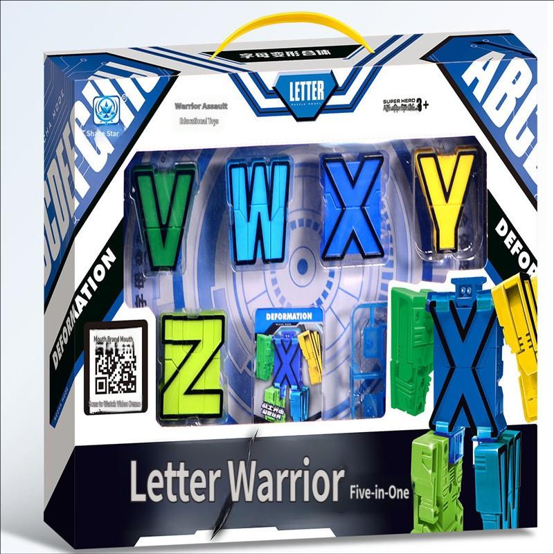 Upgraded Digital Transfiguration Warrior Toy Assembled Combination Robot Children Car Boys Girls Toy