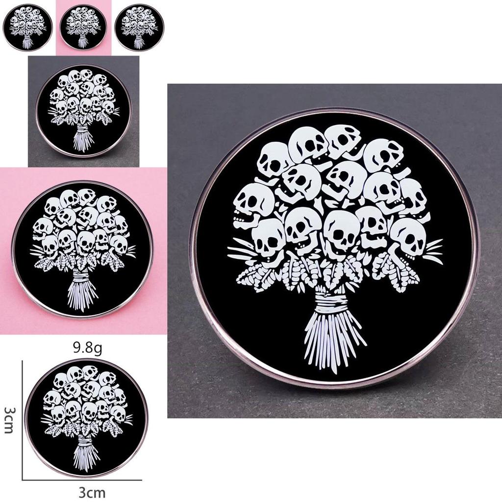 Trendy Skeleton Chest Pin Brooch Crafted From Durable Alloy Perfect For Halloween Celebrations