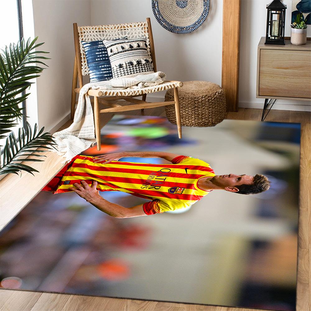 Messi Celebrates Victory Carpet Suitable for Balcony Outdoor Entryway Dining Room Anti-slip Rug Anime Office Decor Perfect Gift for Friends & Family