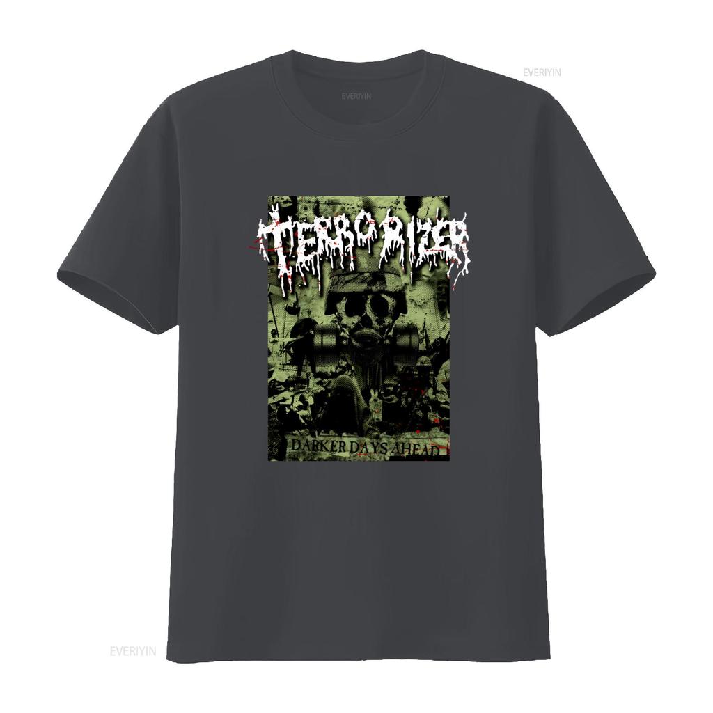 Terrorizer Darker Days Ahead Смертельный металл Grindcore Mortician Футболка S винтажная стираная Топ для повседневной носки Немного уличный стиль