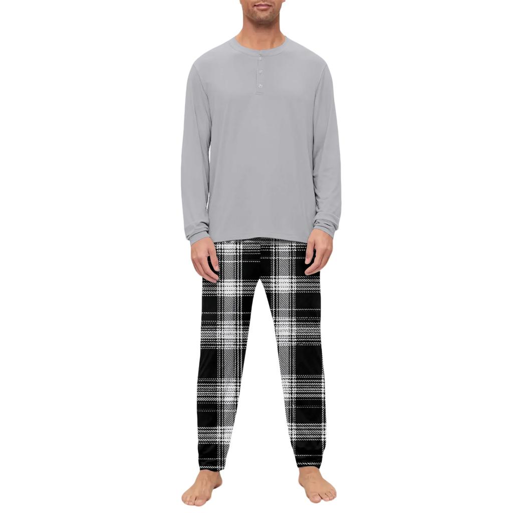 Men's Pajama Set, Long Sleeve And Long Pants, Two-piece Set