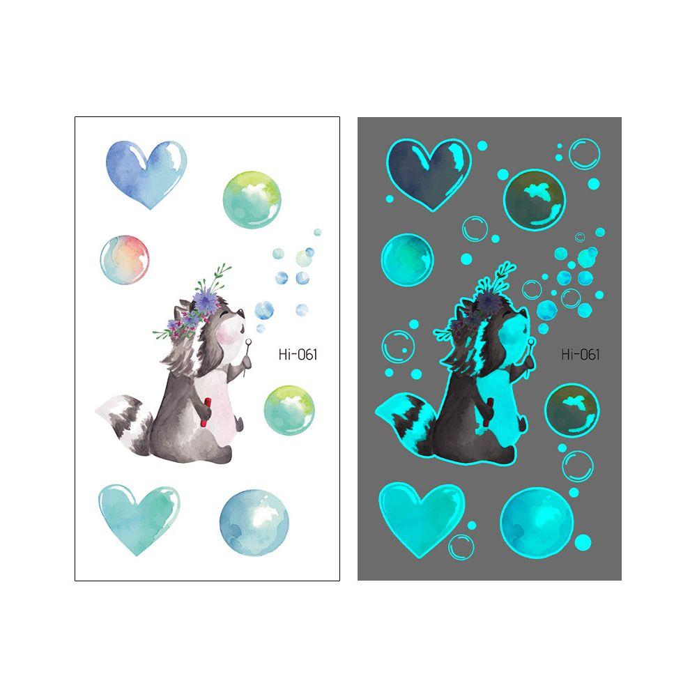 Star Feather Men Women Tattoo Sticker Blue Luminous Fake Tattoo Temporary Tattoos Body Art