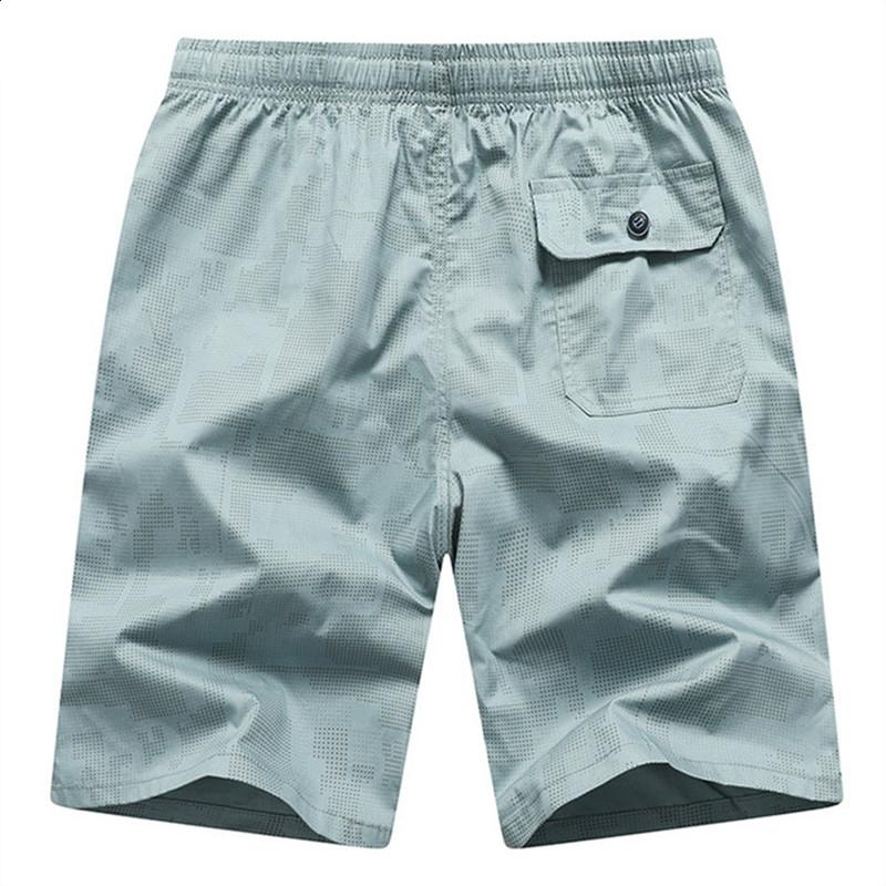 Летние хлопковые повседневные шорты, мужские бермуды с эластичной резинкой на талии, удобные мужские рабочие шорты