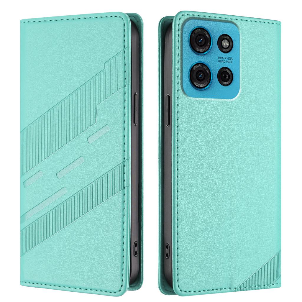 Для Motorola Moto G75 5G Чехлы для телефонов Панк Стиль Тисненый Кошелек Подставка Кожаный Чехол