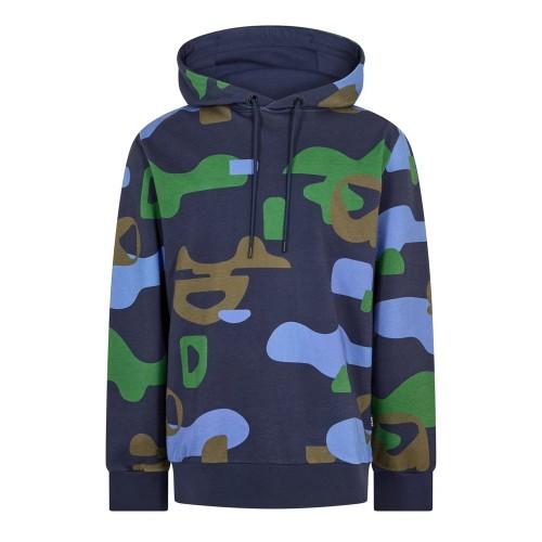 Boss Mens Camouflage Logo Hoodie