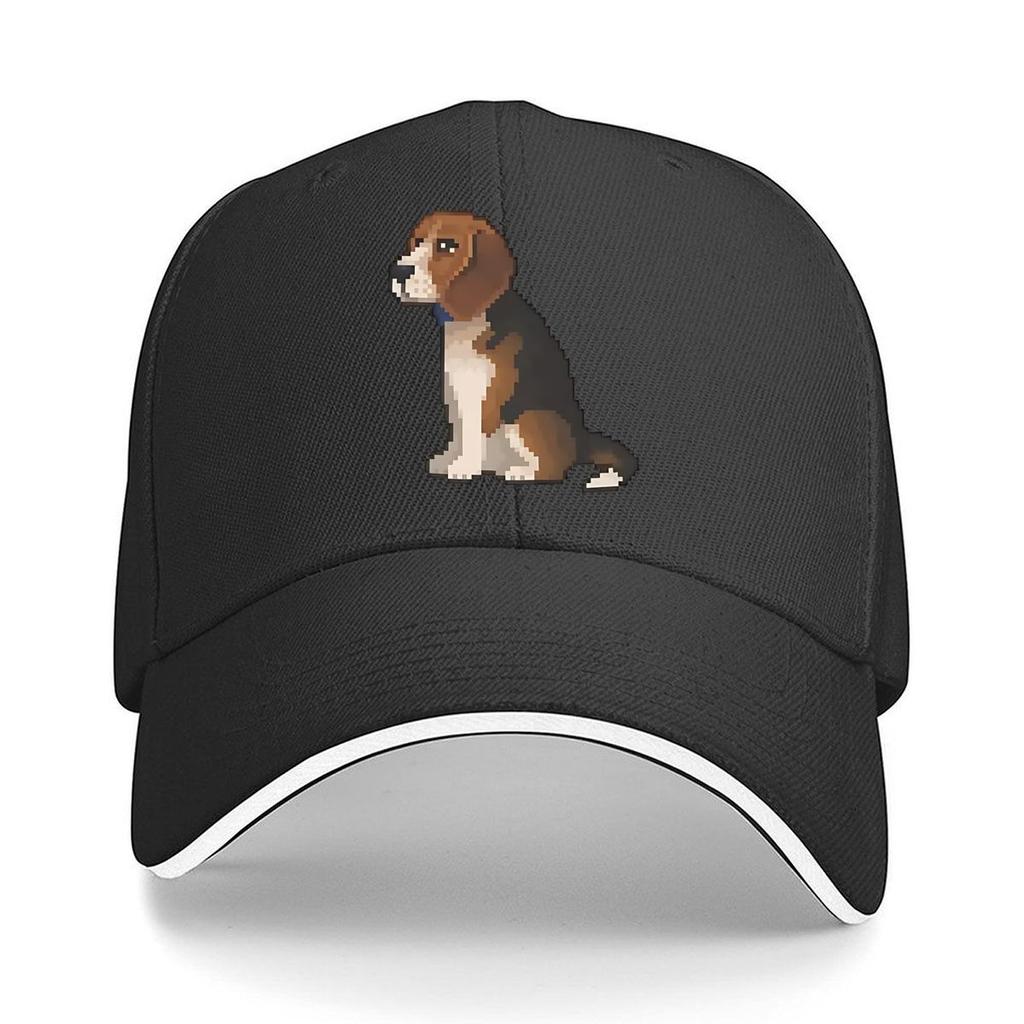 Beagle Pixel Dog Art Hip Hop Hat Fashion Outdoor Sports Sandwich Baseball Cap