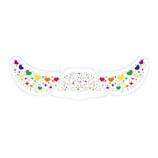 Радужный фестиваль наклейки на лицо Металлические веснушки Наклейки в виде сердечек Водостойкие временные татуировки для вечеринок фестивалей фотобудок