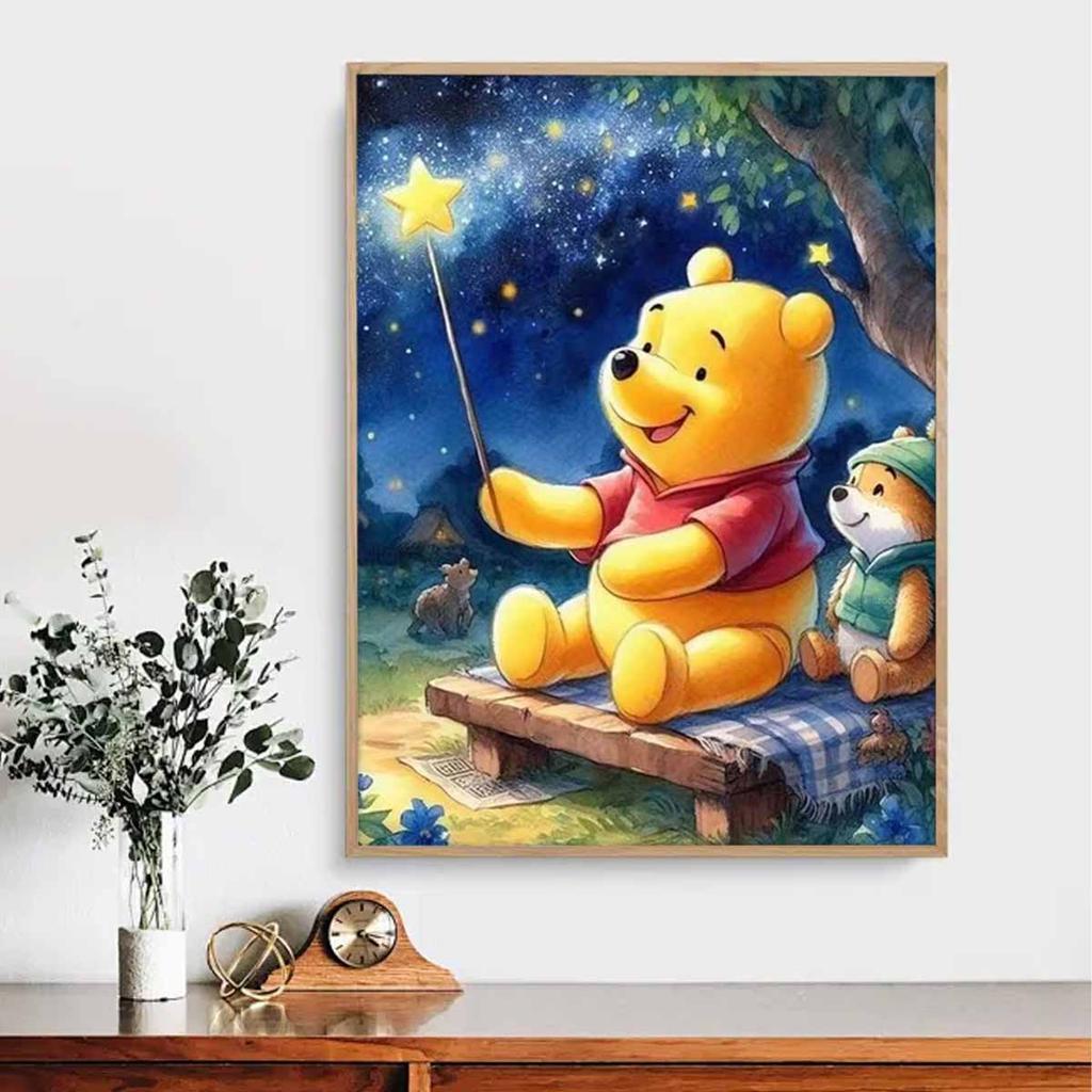 DIY Diamond Painting The Fairy Wand and Winnie Cross Stitch Kit Mosaic Art Diamond Painting Full Circle Diamond Home Decoration