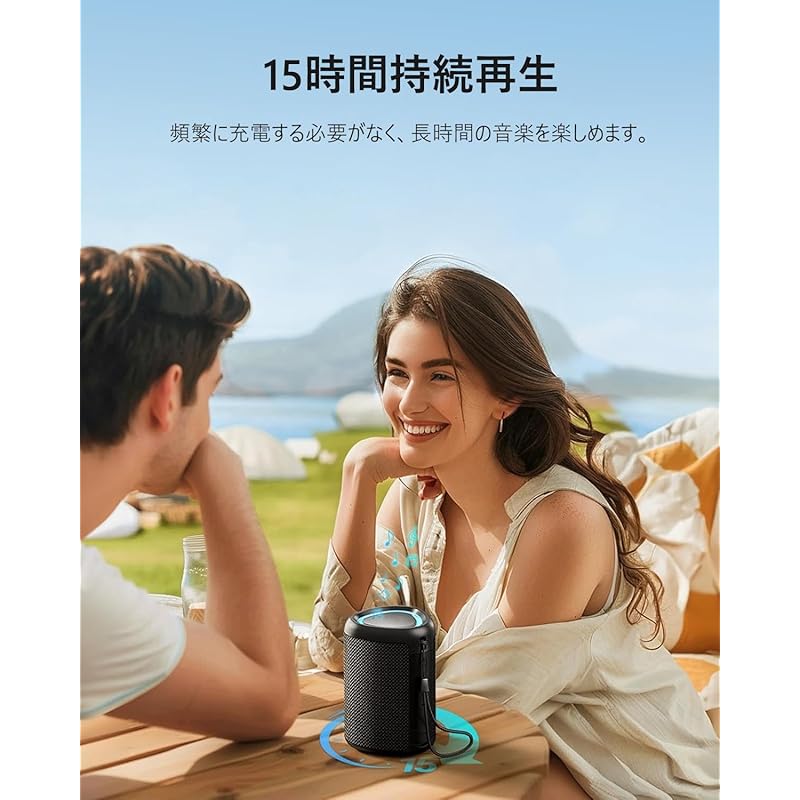 Cooboom Bluetooth Speaker Bluetooth Speaker IPX7 Waterproof Portable Speaker With LED Light Bluetooth5.3 Stereo Pairing 2 Devices Wireless Hands Free
