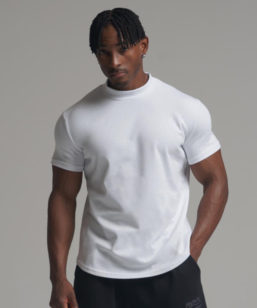 PHERMENON [2Pack] Muscle Fit Mock Neck Short Sleeve T-Shirt (3 Colors)