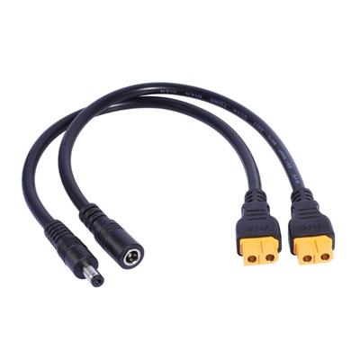 Зарядный кабель XT60 Female на DC5.5x2.1mm/DC5.5x2.5mm Male/Female 30см для FPV-мониторов и солнечных панелей