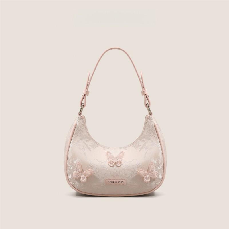 Harajuku Sweet Butterfly Appliqué Crescent Handbag Women  Luxe Design Shoulder Bag Ladies Daily Portable Underarm Purse Y2K 2025