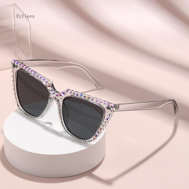 Солнцезащитные очки Cat Eye Luxury для женщин UV400 Мужские бриллиантовые солнцезащитные очки Хрустальные женские очки Солнцезащитные очки со стразами Очки