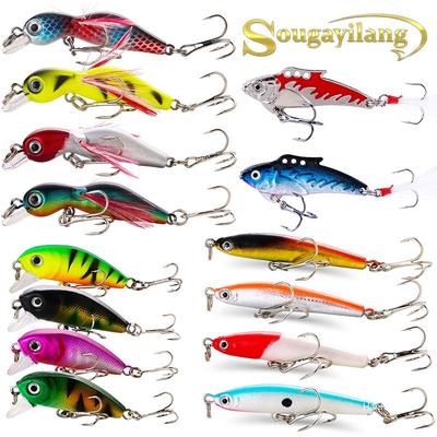 Рыболовные приманки, металлическая ложка, рыболовные приманки, рыболовные тройные крючки, набор рыболовных приманок из АБС-пластика