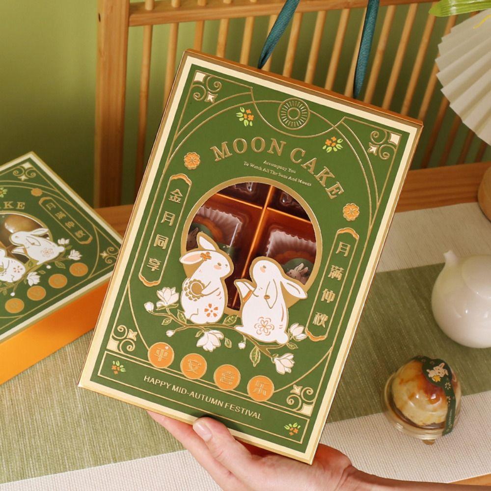 Сделай сам Упаковочные коробки для лунных пряников Процесс бронзирования Коробка для десертов и подарков Изысканная Упаковка для выпечки