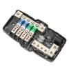 Fused Power Distribution Block 4 Way Distribution Fit for Cars Campervans Trucks Trailer UTV Boats
