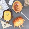 Toast Bread Key Chain Bag Bread Expression Plush Wallet Casual Coin Purse  Women