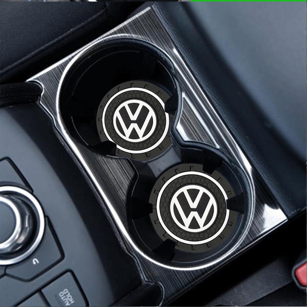 2026 Hot For VW VOLKSWAGEN 1/2Pcs Car Anti-Slip Silicone Coaster Auto Interior Water Cup Pads For Volkswagen Vw Tiguan Jetta Mk6