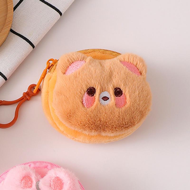 Cute Animal Plush Coin Purse Cartoon Rabbit Bear Frog Money Change Pouch Mini Portable Earphone Bag For Girls Gifts