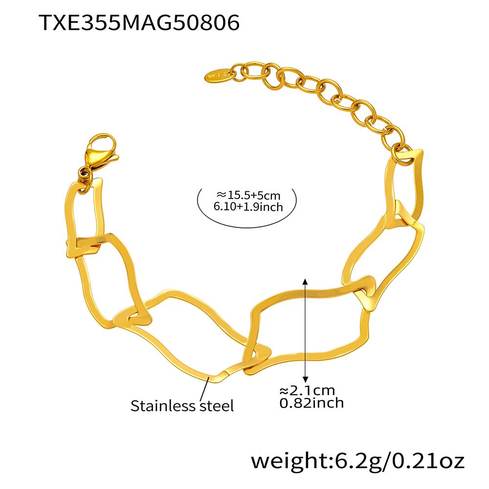 Толстая цепь ожерелье браслет серьги из нержавеющей стали с 18-каратным золотым покрытием наборы ожерелий браслетов серег-подвесок для женщин