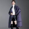 Autumn and winter new down jackets for women's long high-necked straight thin warm jackets thickened white duck down thickened for women