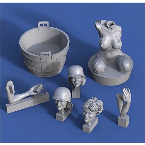 Масштаб 1/35 Гламурная Красавица Купание Неокрашенный Сборный Набор из Смолы Фигурка Пластиковая Модель Кукла Гаражный Набор