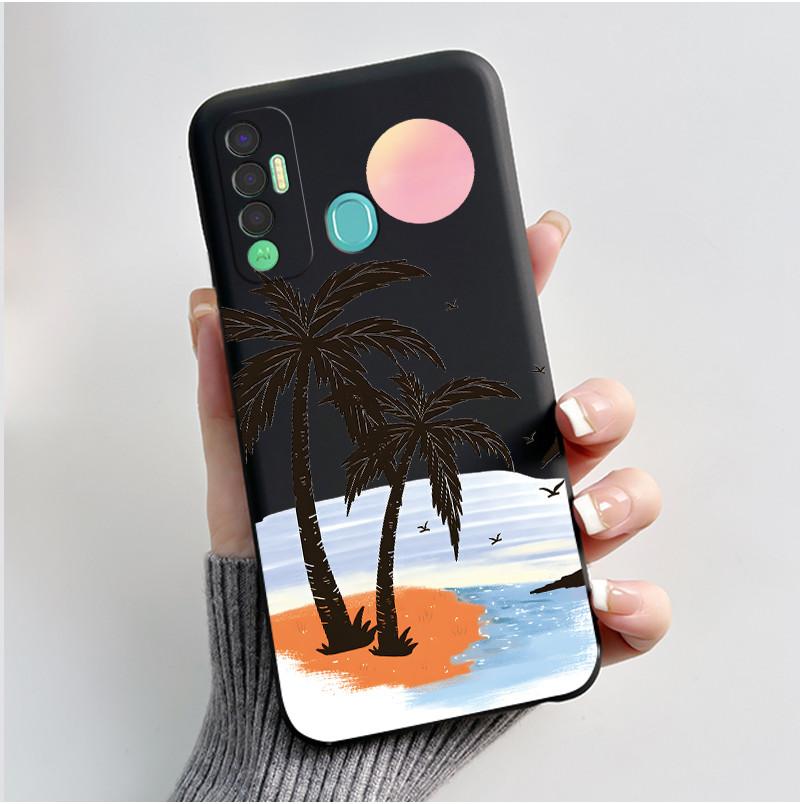 Милый Чехол Для Tecno Spark 7P Чехол Печатный Корпус Защитная Крышка Мягкий Силикон Мультяшный Корпус Телефона Fundas