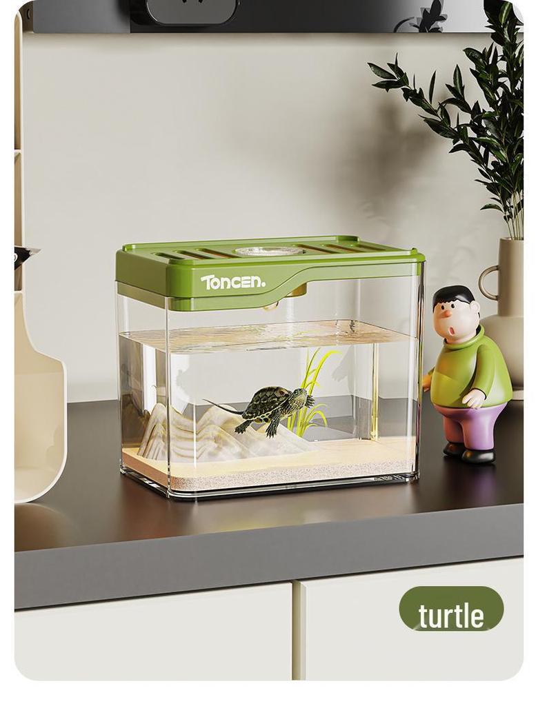 Mini Transparent Desktop Aquarium for Goldfish - Eco-Friendly Home Decor Fish Tank