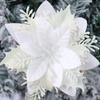 14CM Gold Glitter Christmas Flower Decoration Garland for Trees