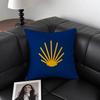 1pc Yellow Camino De Santiago Scallop Pillow Case Square Bedroom Sofa Leisure Comfort Cushion Car Living Room Home Decoration