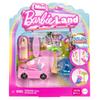 Кукольный домик Barbie Mini Barbie Land для ролевых игр Включает одну микро-миниатюру Возраст 6+ и JCR35 Трансформер/Серфинг Игра, Кукла, Машина, Вверх, Розовый,