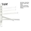 Heavy Duty Bathroom Organizer Swivel Towel Rack, 180 Degree Rotating Design, Wall Mounted Space Modern Hardware Aluminum Swing Holder, Anti-slip