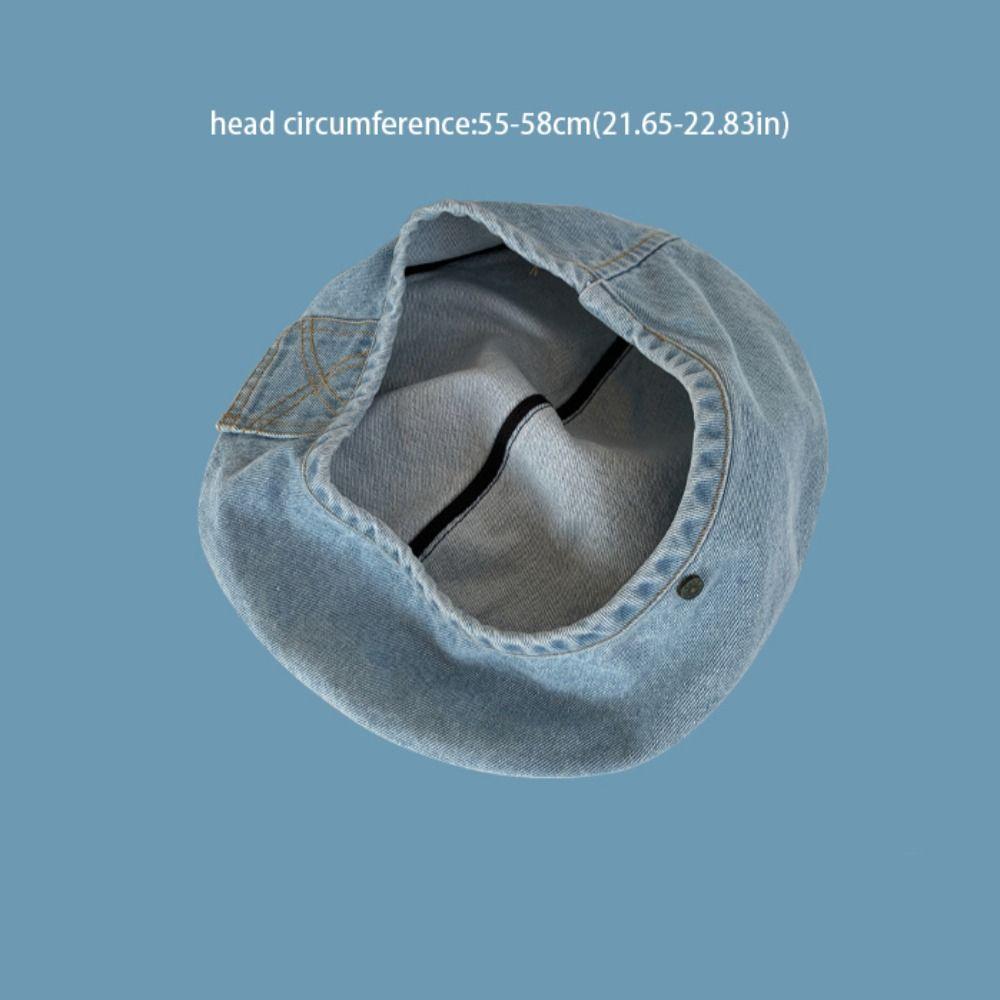 Korean Style Painter Hat Newsboy Cap Octagonal Hat Personality Denim Beret  Ladies