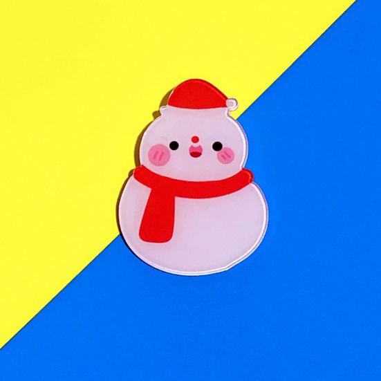 Christmas Brooch Festive Cute Cartoon Xmas Themed Multipurpose Anti-fade Decoration New Year Gifts Santa