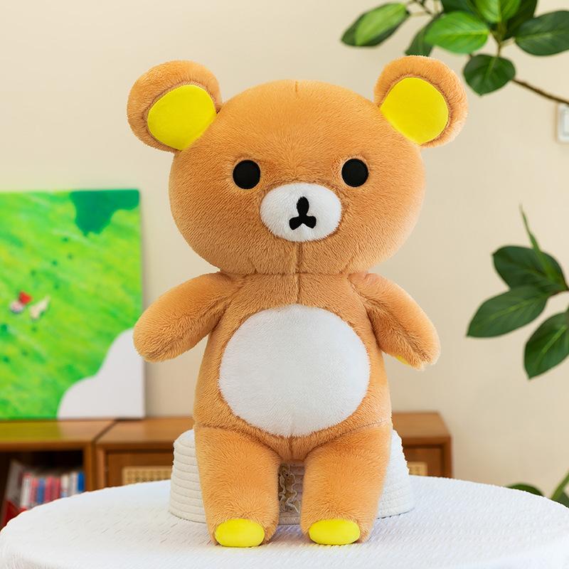 5575 см Плюшевая игрушка Медведь Рилаккума Мягкая набивная кукла Подушка для объятий Удобная подушка для сна Оптовая продажа Домашний декор Подарок для взрослых