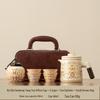 Portable Outdoor Tea Set: Quick-Brew Chinese Style for Travel, Camping & Car Use.