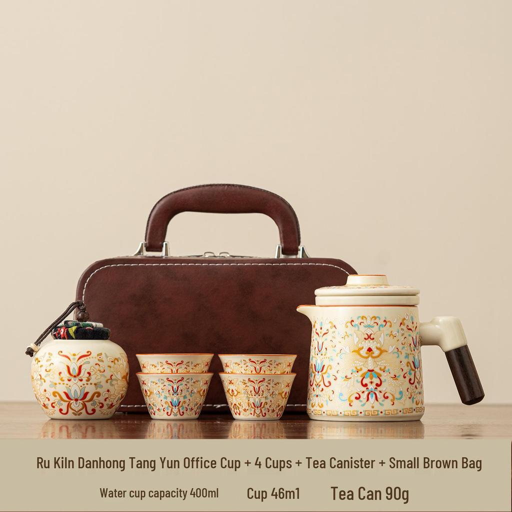 Portable Outdoor Tea Set: Quick-Brew Chinese Style for Travel, Camping & Car Use.
